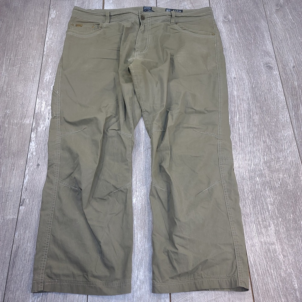 Kuhl Revolvr Pants Men 40x30 Olive Green Khaki Hiking Work Outdoor Articulated